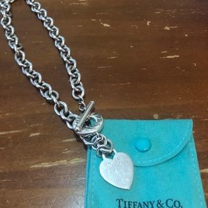 Tiffany & Co Classic Silver Heart Toggle Necklace